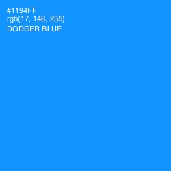 #1194FF - Dodger Blue Color Image