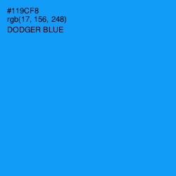 #119CF8 - Dodger Blue Color Image