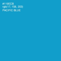 #119ECB - Pacific Blue Color Image