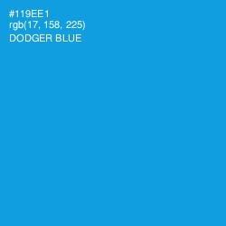 #119EE1 - Dodger Blue Color Image