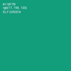 #119F7B - Elf Green Color Image