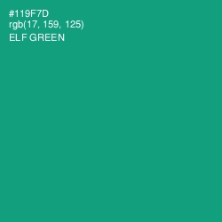 #119F7D - Elf Green Color Image