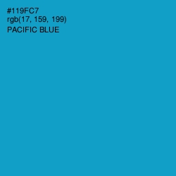 #119FC7 - Pacific Blue Color Image