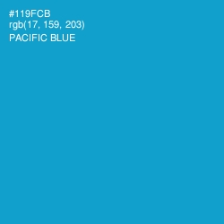 #119FCB - Pacific Blue Color Image