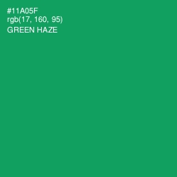 #11A05F - Green Haze Color Image