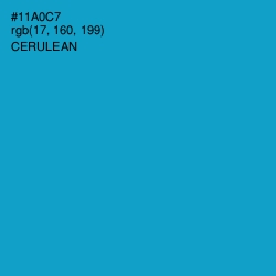 #11A0C7 - Cerulean Color Image