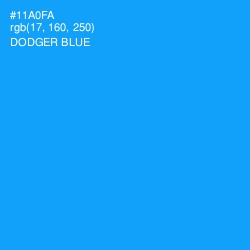 #11A0FA - Dodger Blue Color Image