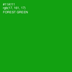 #11A111 - Forest Green Color Image