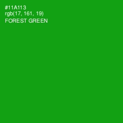 #11A113 - Forest Green Color Image