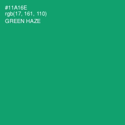 #11A16E - Green Haze Color Image