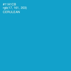 #11A1CB - Cerulean Color Image