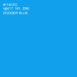 #11A1EC - Dodger Blue Color Image