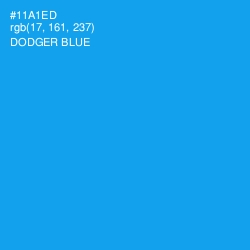 #11A1ED - Dodger Blue Color Image