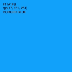 #11A1FB - Dodger Blue Color Image