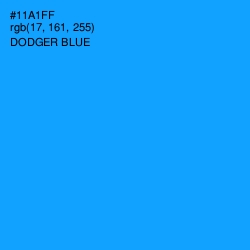 #11A1FF - Dodger Blue Color Image