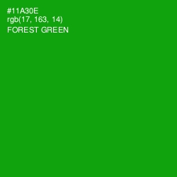 #11A30E - Forest Green Color Image