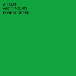 #11A33E - Forest Green Color Image