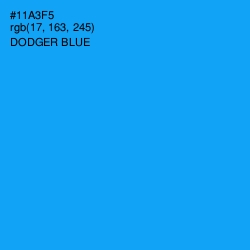 #11A3F5 - Dodger Blue Color Image