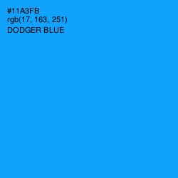#11A3FB - Dodger Blue Color Image