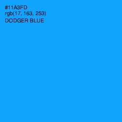 #11A3FD - Dodger Blue Color Image