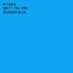 #11A4F0 - Dodger Blue Color Image
