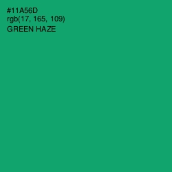 #11A56D - Green Haze Color Image