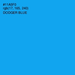#11A5F0 - Dodger Blue Color Image