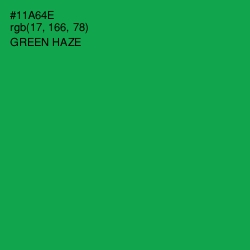 #11A64E - Green Haze Color Image