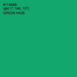 #11A66B - Green Haze Color Image