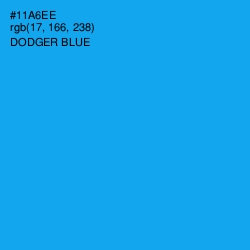 #11A6EE - Dodger Blue Color Image
