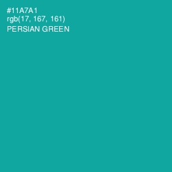 #11A7A1 - Persian Green Color Image