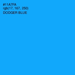 #11A7FA - Dodger Blue Color Image