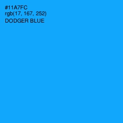 #11A7FC - Dodger Blue Color Image