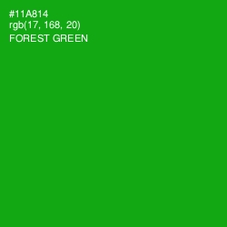 #11A814 - Forest Green Color Image