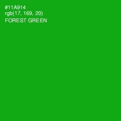 #11A914 - Forest Green Color Image