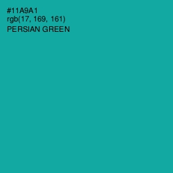 #11A9A1 - Persian Green Color Image