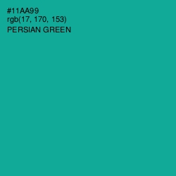 #11AA99 - Persian Green Color Image