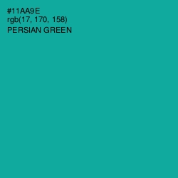 #11AA9E - Persian Green Color Image