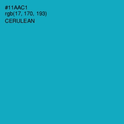 #11AAC1 - Cerulean Color Image