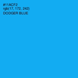 #11ACF2 - Dodger Blue Color Image