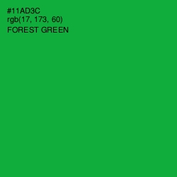 #11AD3C - Forest Green Color Image