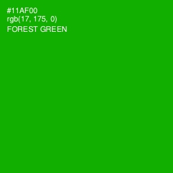 #11AF00 - Forest Green Color Image
