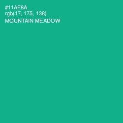 #11AF8A - Mountain Meadow Color Image