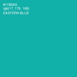 #11B0A9 - Eastern Blue Color Image