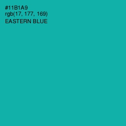 #11B1A9 - Eastern Blue Color Image