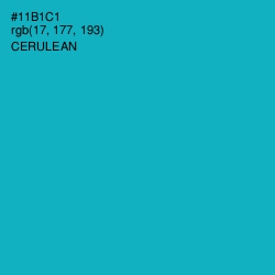 #11B1C1 - Cerulean Color Image