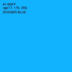 #11B3FF - Dodger Blue Color Image