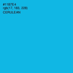 #11B7E4 - Cerulean Color Image