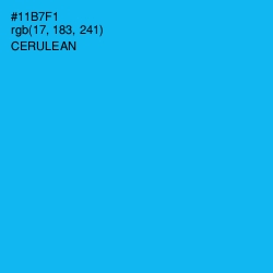#11B7F1 - Cerulean Color Image