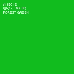 #11BC1E - Forest Green Color Image